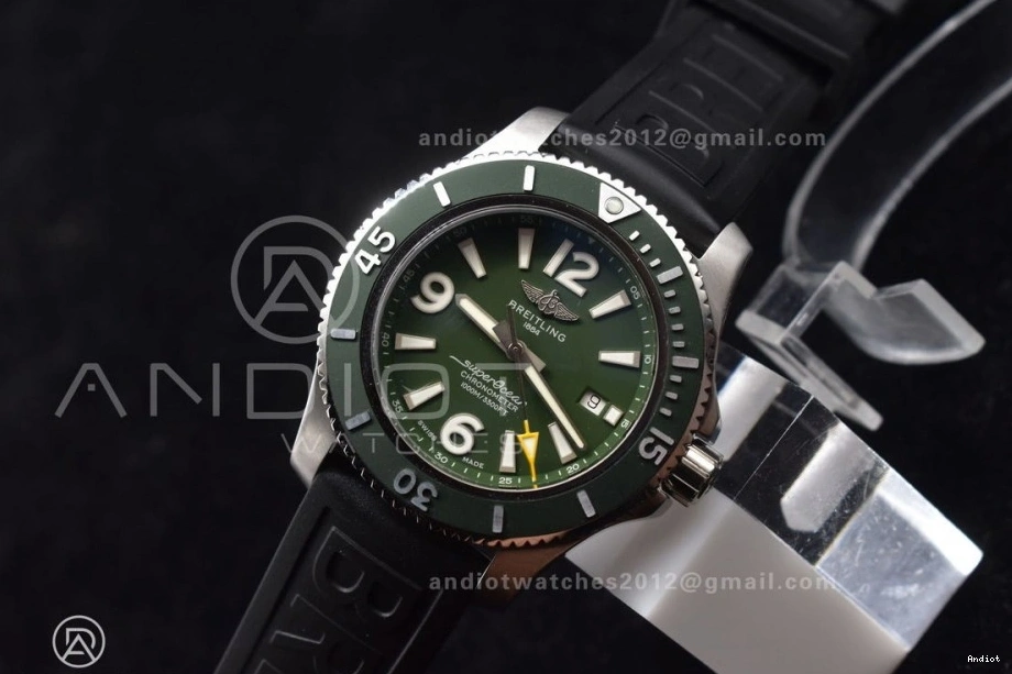Edition TF Dial Superocean Black A2824 Green Strap Bezel Rubber Black 44 Best Automatic On Dark 1:1 0302